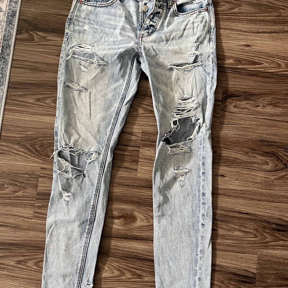 Distressed Light Wash Jeans